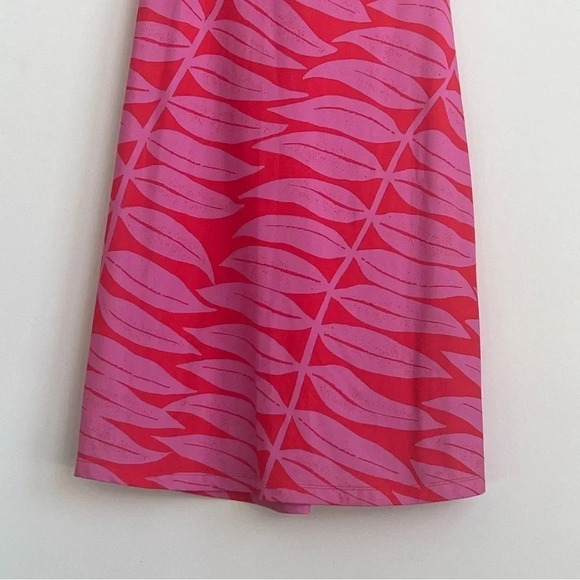 PATAGONIA SUNDOWN CORAL PINK SALLY DRESS EUCALYPTUS FRONDS Criss Cross Shelf Bra - Picture 5 of 14